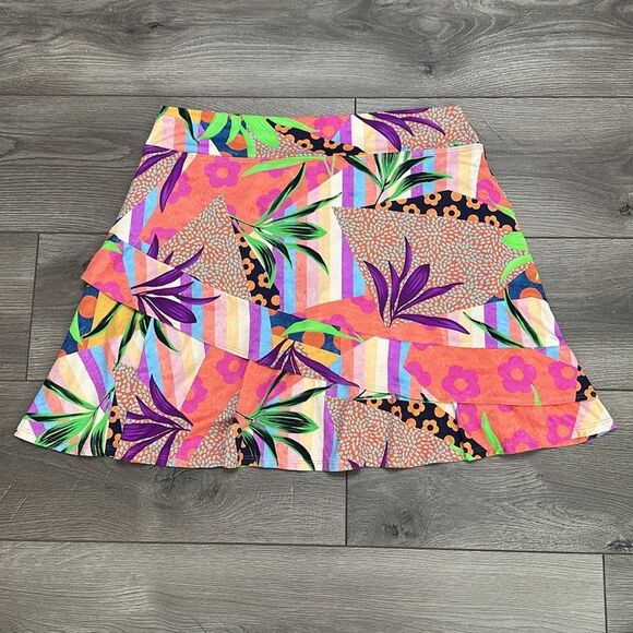 Dona Jo Glide Skort High Rise Multicolor Layered Tennis Golf Skirt‎ Size XL - Picture 3 of 11
